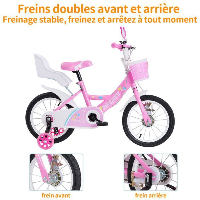 Amazon Hiland Velo Fille Ans Vélo Pour Enfant De 14 Pouces MIPAN