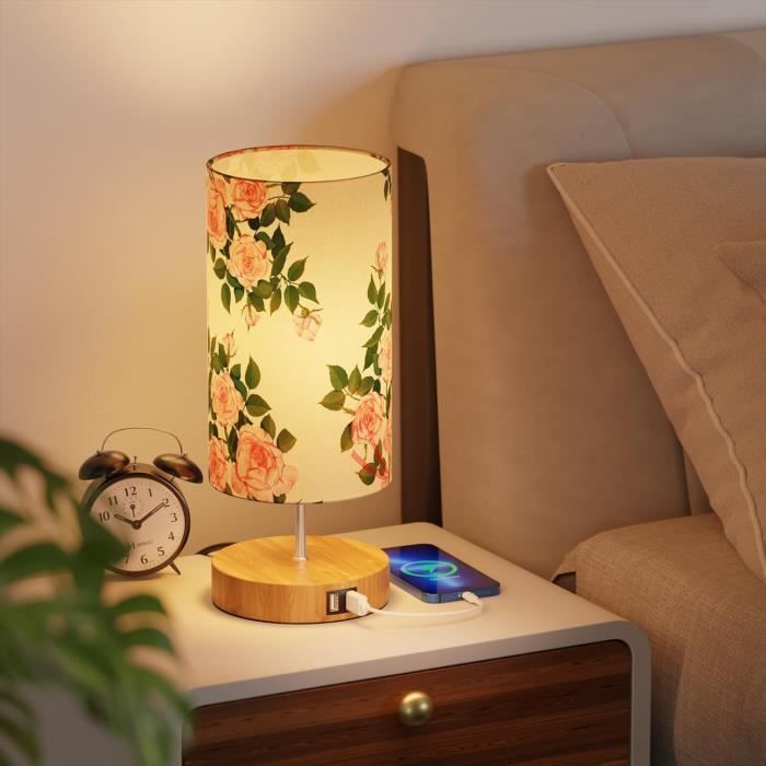 Lampe de Chevet Tactile Lot de 2, 2 Ports USB de Charge 2 Ampoules à  Intensité Variable, Abat jour Gris & Base en Métal, Lamp[A54] - Cdiscount  Maison