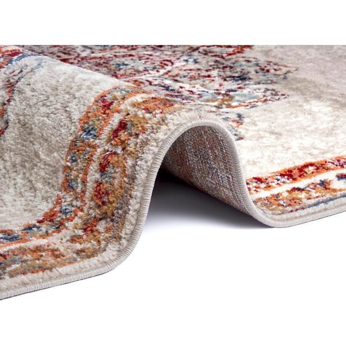 Tapis Oriental Chine – 280x180 Cm – Marron Clair/rose – Laine 100% – Fait Main – Neuf