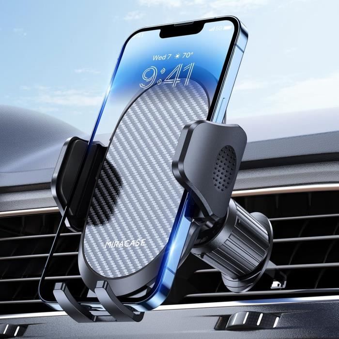 Support Voiture Miracase - Ventouse Extra Forte, Rotation 360°, Compatible 4-7.2 Pouces