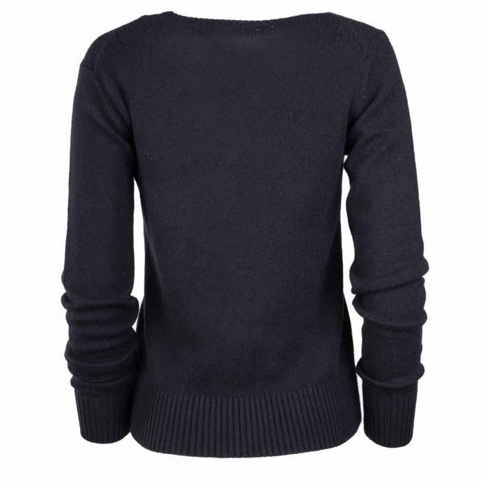 Pull manches longues col v 100 cachemire Femme COMPTOIR DES COTONNIERS Noir Cdiscount Pret a Porter