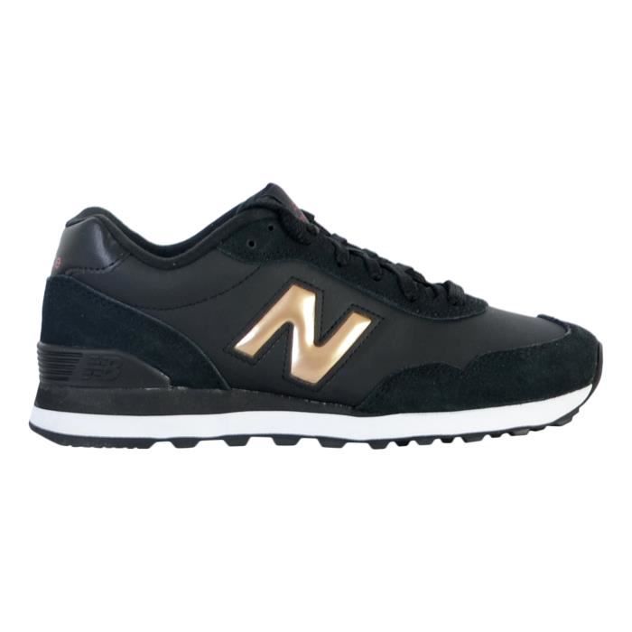 Basket Cuir NEW BALANCE 515 Femme Noir or Confort exceptionnel Noir or Cdiscount Chaussures