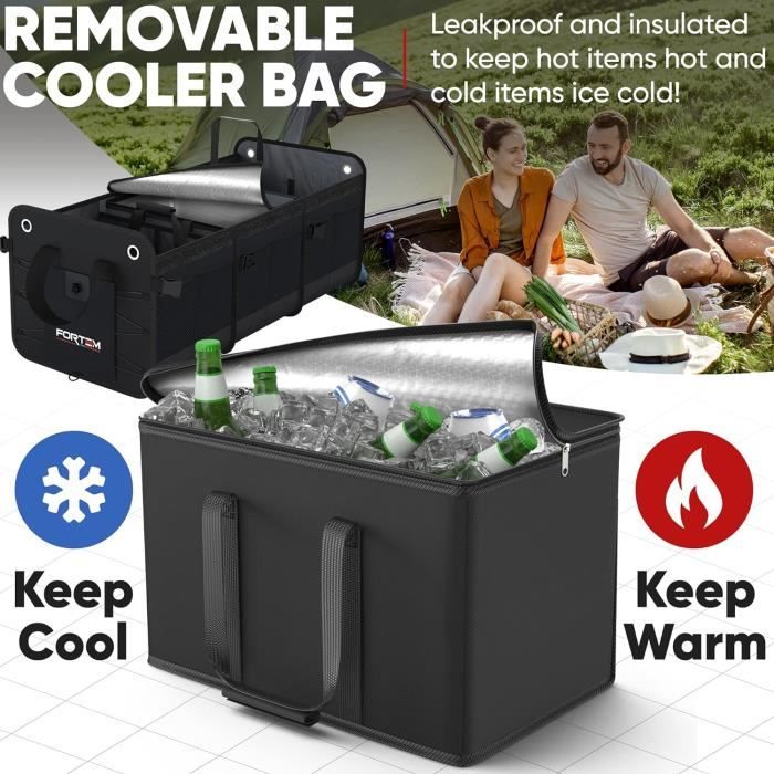 Rangement Coffre Voiture SUV Organiseur De Coffre 5 En 1 Pour SUV - Avec Sac Isotherme Et Rangements Modulables Organisateur Voiture Coffre