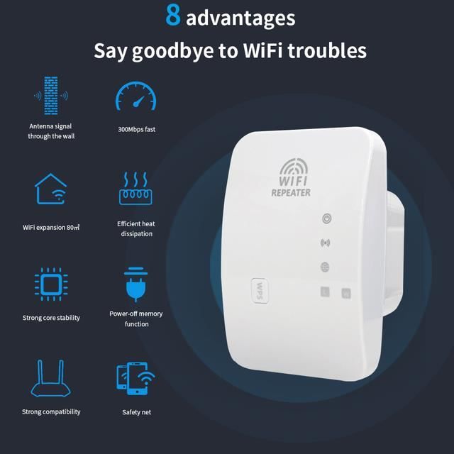 Répétiteur,black EU--Répéteur Wifi longue portée 300Mbps, Point'accès ...