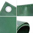 EBTOOLS bâche imperméable Toile imperméable verte extérieure de tente de bâche de PVC de toile imperméable verte de 650g / m²-2