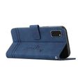 Housse Samsung Galaxy A41 avec Support PU Cuir Portefeuille Protection Sensation de confort Etui - Bleu-2