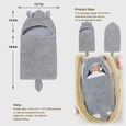 XJYDNCG Nid d'ange - Couvertures à emmailloter - Sac de couchage confortable pour bébé - Convient pour les 0 à 6 mois - GRIS-2
