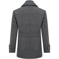 Manteau Homme Laine Hiver Trench Classique – Parka Caban Slim Fit Boutons, Chaud Et Élégant
