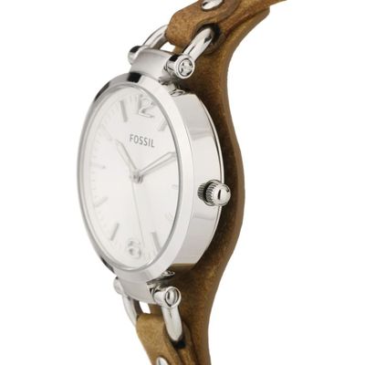 Fossil Georgia ES3060 Montre Femmes Marron Brun Classique Achat vente montre Femme Adulte Marron Cuir Cdiscount