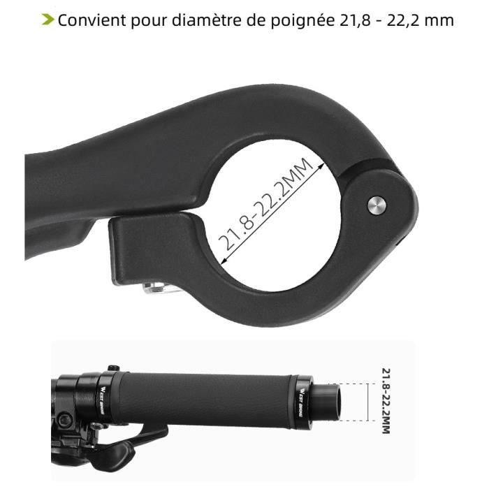 Poignées De Guidon De Vélo Ergonomiques Pour VTT - Confort Maximal, Antidérapantes Et Fluorescentes | 21,8 à 22,8 Mm