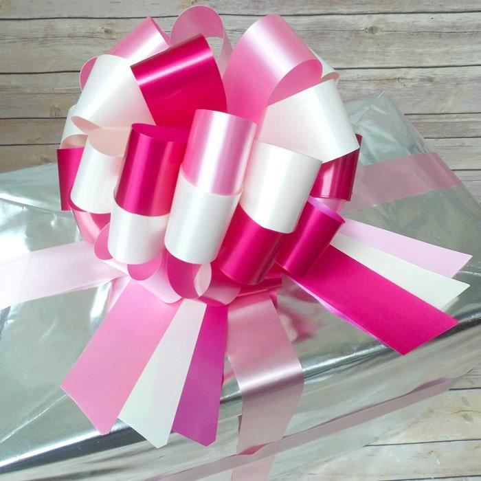 Rubans personnalisés roses pour fête prénatale, fête prénuptiale, mariage  ou célébration d'anniversaire, rubans assemblés Paquet de 25 -  France