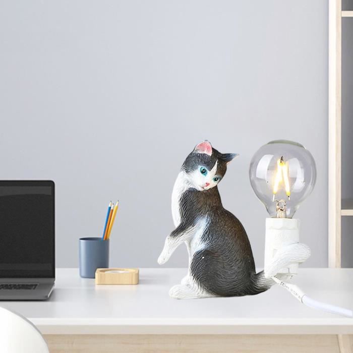 Lampe chat plafonnier bureau lampe de table mur 10x6x9.5CM