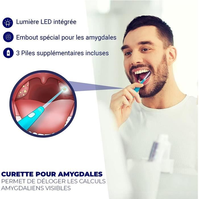 Kit Hygiène Des Amygdales, 3 Outils Pour L'Extraction Et La Prévention De  Caséum, Élimination De La Mauvaise Haleine