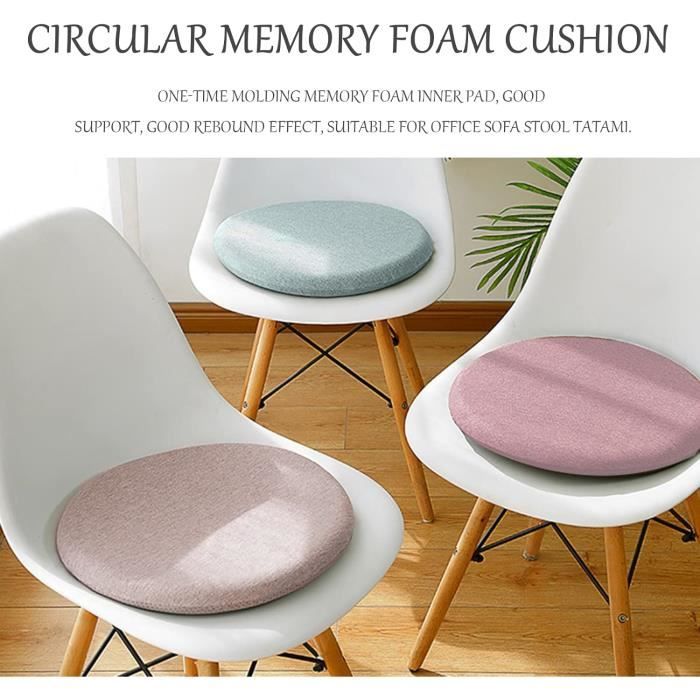 2 Coussins De Siège Ronds - Diamètre 27/30/33 Cm - Épaisseur 6 Cm - Pour Chaise De Jardin, Cuisine, Bureau