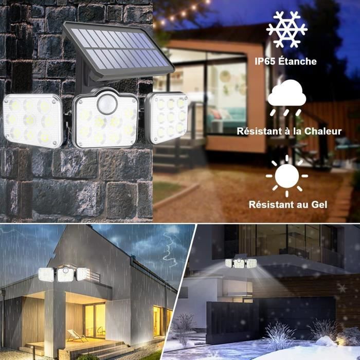 Lampes solaires d'extérieur,5Pcs 106 LED avec détecteur de mouvement,  étanchéité IP65, angle d'éclairage 120 ° - Cdiscount Maison
