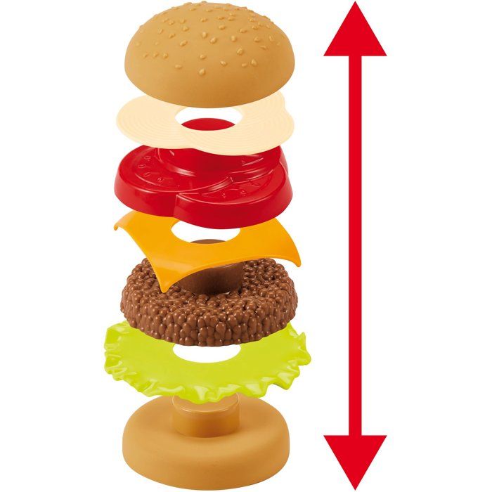 Ecoiffier Plateau Hamburger 100% Chef – Jeu D’Imitations Alimentaires – Dès 18 Mois – Fabriqué En France