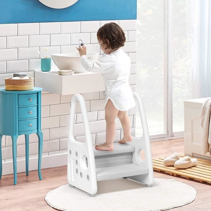 Siège De Toilette Enfant + Marchepied Babycurls - Apprentissage Propreté Thème Océan, Antidérapant