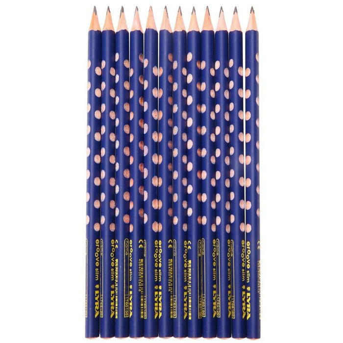 LYRA Lot De 12 Crayons Pro Natura Office Hexagonaux HB - Bois Naturel Non Traité