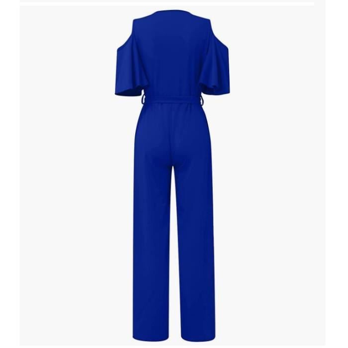 Combinaison Femme Chic pour Soirée Combishorts Manche Courte Col