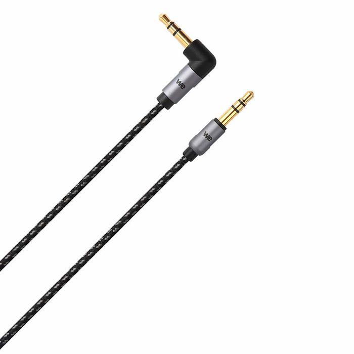 Transmetteur Fm,Câble Audio Jack Mâle 3.5mm,cordon Auxiliaire 3.5 à Angle Droit 90 Degrés Pour