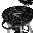 TAINO NEO Barbecue au charbon de bois avec couvercle à charnière Grille de bouilloire Ø 57 cm Noir 93462-3