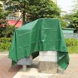 EBTOOLS bâche imperméable Toile imperméable verte extérieure de tente de bâche de PVC de toile imperméable verte de 650g / m²-3