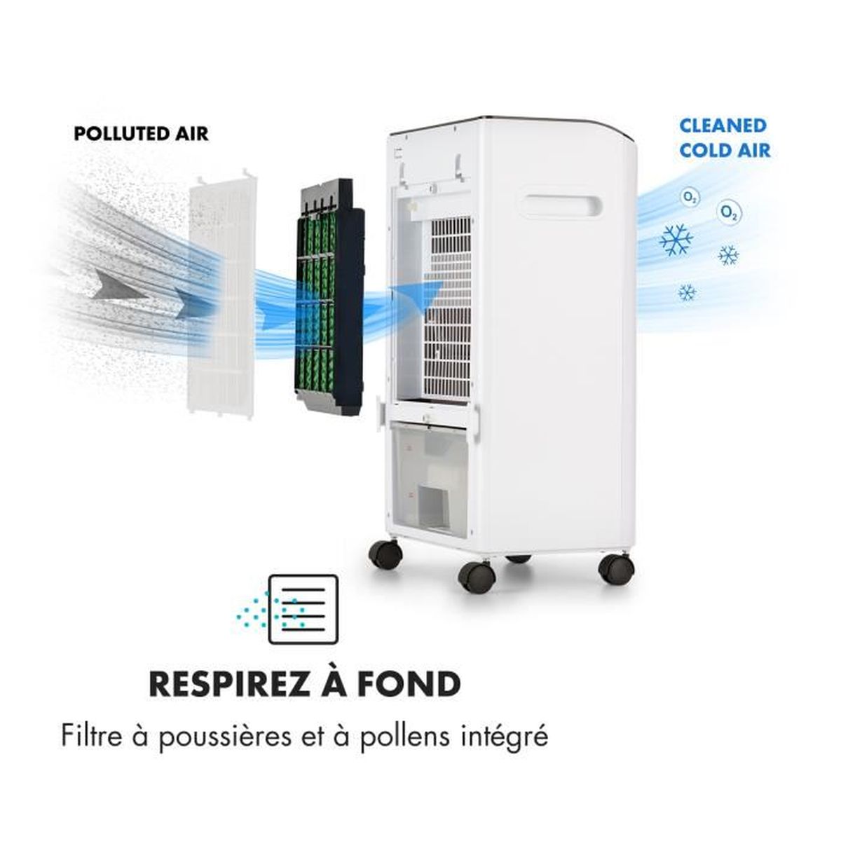 King D Home Rafraichisseur D Air Notice D Utilisation Rafraichisseur d'air - OneConcept MCH-2 v2 - Ventilateur humidificateur d' air - roulettes - 65W - 400m³/h - Blanc - Cdiscount Bricolage