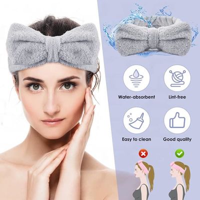 Bandeau Noir à Nœud Papillon Pour Femmes Et Filles – Accessoire Cheveux Pour Spa, Maquillage, Fêtes - 2