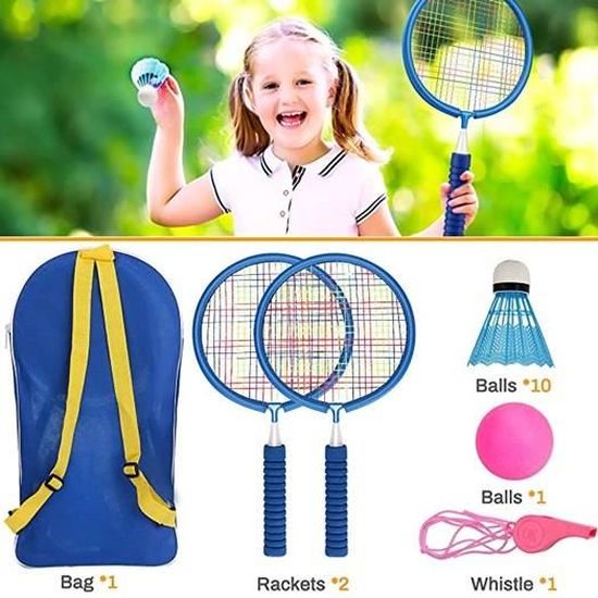 1 Paire De Raquettes De Badminton Légères Professionnelles