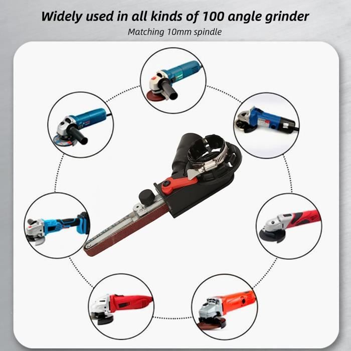 Adaptateur Mini Ponceuse à Bande 15 Mm Pour Meuleuse D'Angle M14 – Outil De Ponçage & Polissage Pro Portable