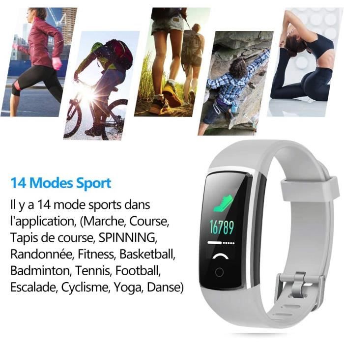 Montre Connectée Femmes Homme Smartwatch Tactile Bracelet Connecté Etanche  Sport Podometre Cardio Montre Intelligente Vibrante - Cdiscount Téléphonie