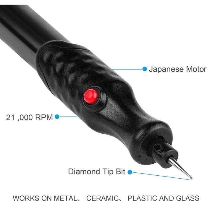 Stylo Graveur électrique : Gravez Facilement Sur Métal, Verre, Bois & Plastique !