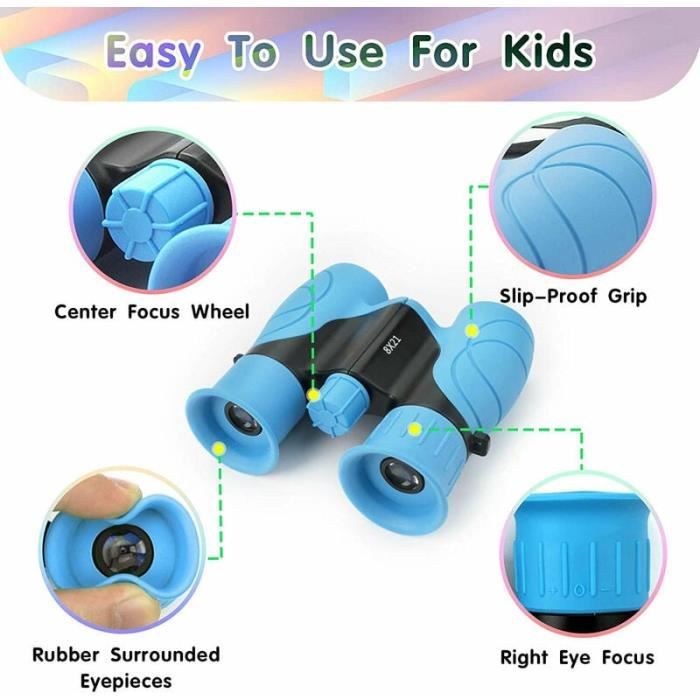 Jumelles pour enfants 8x21 mini jumelles optiques antichoc pour Jumelles pour enfants 8x21 mini jumelles optiques antichoc pour