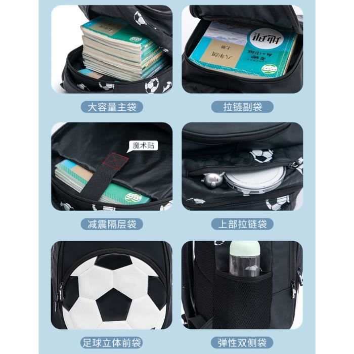 Sac à Dos Imperméable Football Pour Enfants - Design Sportif Et Confortable