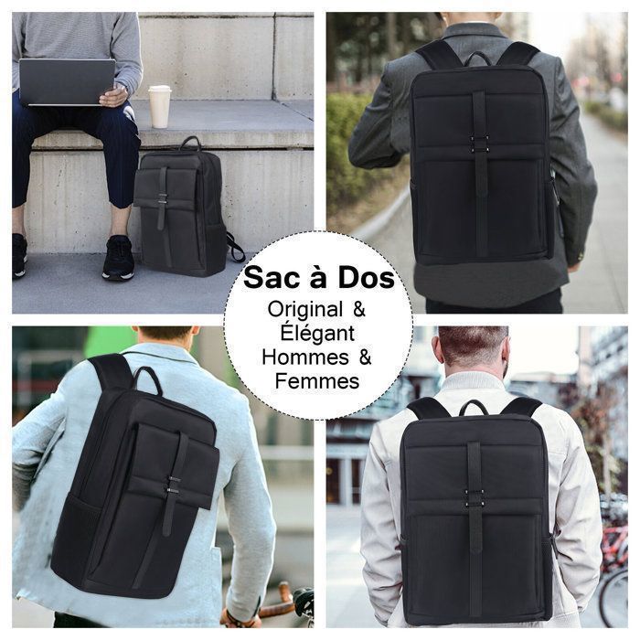 Sac à Dos EMPSIGN Ordinateur Portable 15.6" | USB Charging | Anti-Vol RFID | Imperméable | Pour Femme