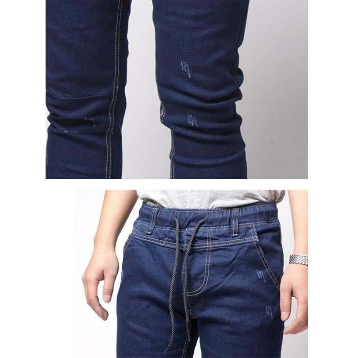Jeans droits et larges, délavés bleu rétro, pour adolescentes