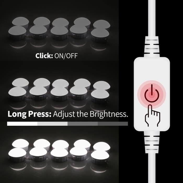 Lampe LED USB 12V pour miroir de maquillage, ampoule pour