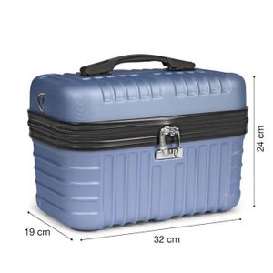 Trousse De Toilette/make-up Double étage NOVAGO - Plastifiée, Imperméable, Solide, Neuve
