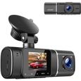 TOGUARD Caméra voiture Dual Dashcam double 1080P +1080 avec Vision Nocturne IR, Écran LCD 1,5" à Double Objectif Grand Angle 310°-0