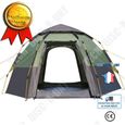TD® Tente  Camping Extérieure Hexagonale Multijoueur Entièrement Automatique Tente Antipluie Camping En Plein Air Famille Loisirs-0