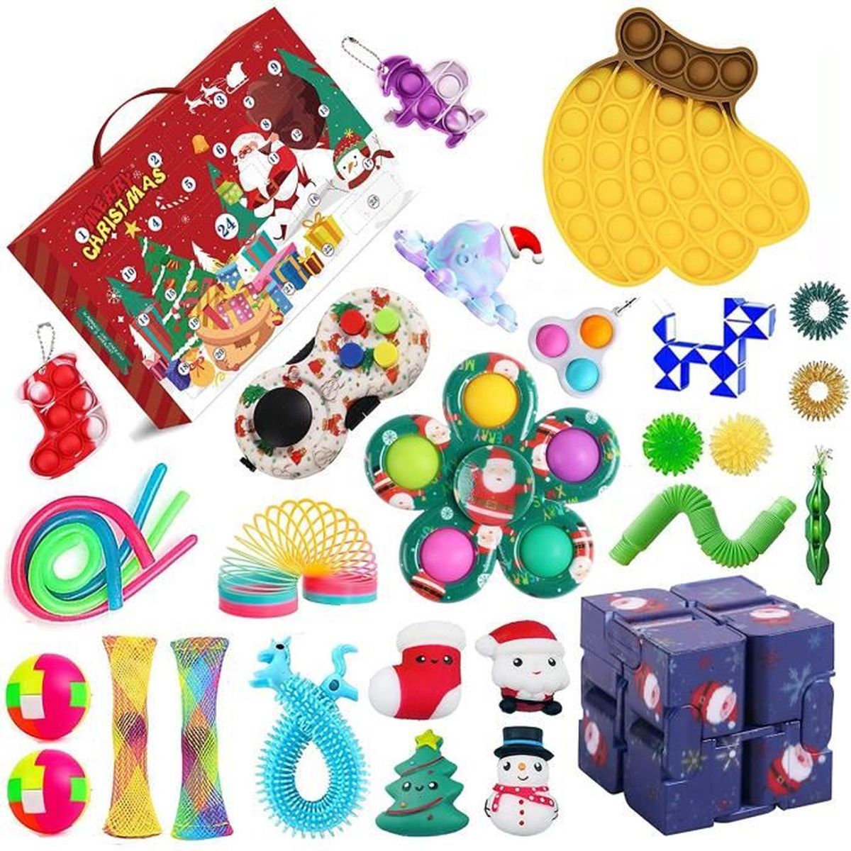 Fidget Toy Sets Calendrier de l´Avent Calendrier de compte à rebours de