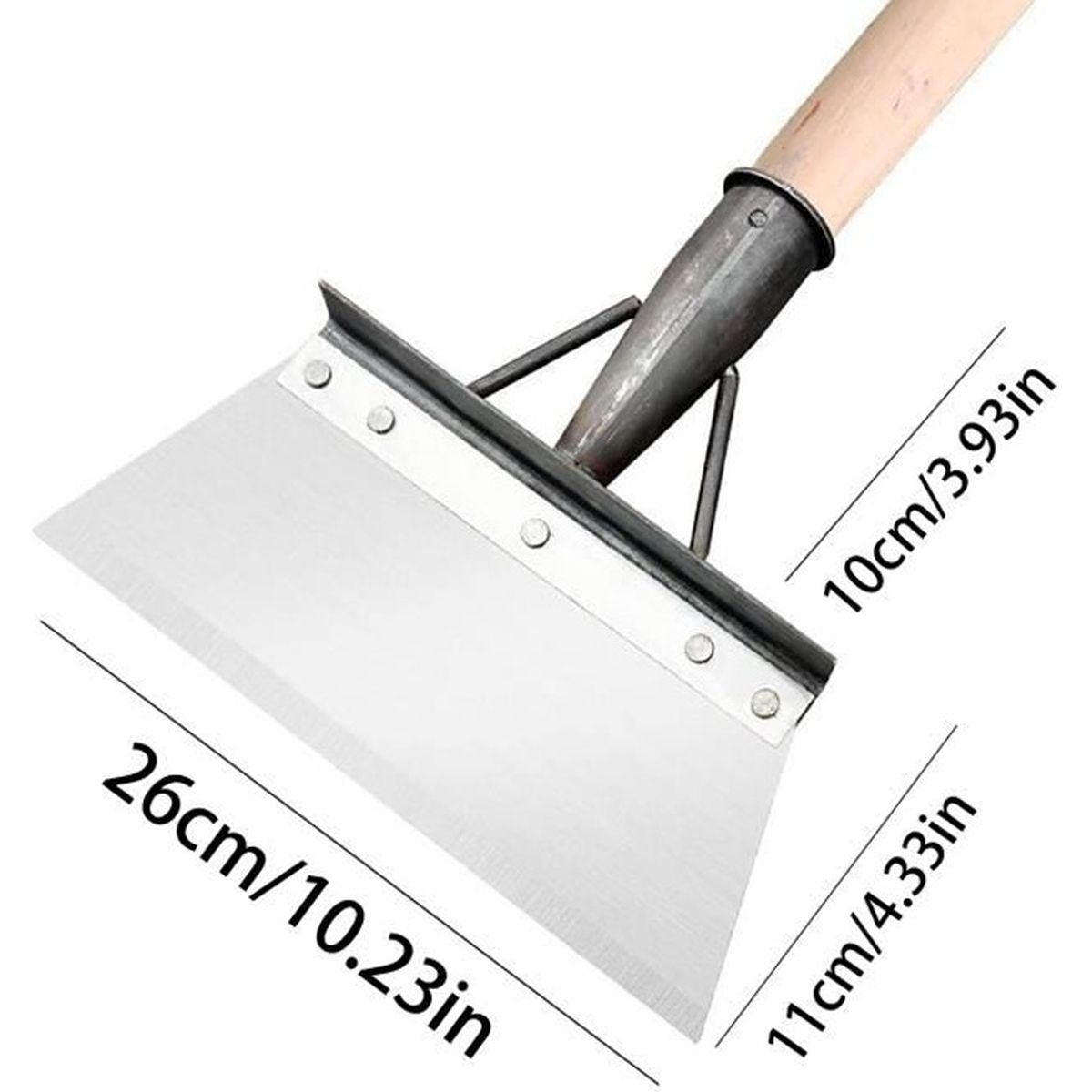 Pelle De Jardinage, En Acier Au Manganèse, En Forme De Feuille De Saule