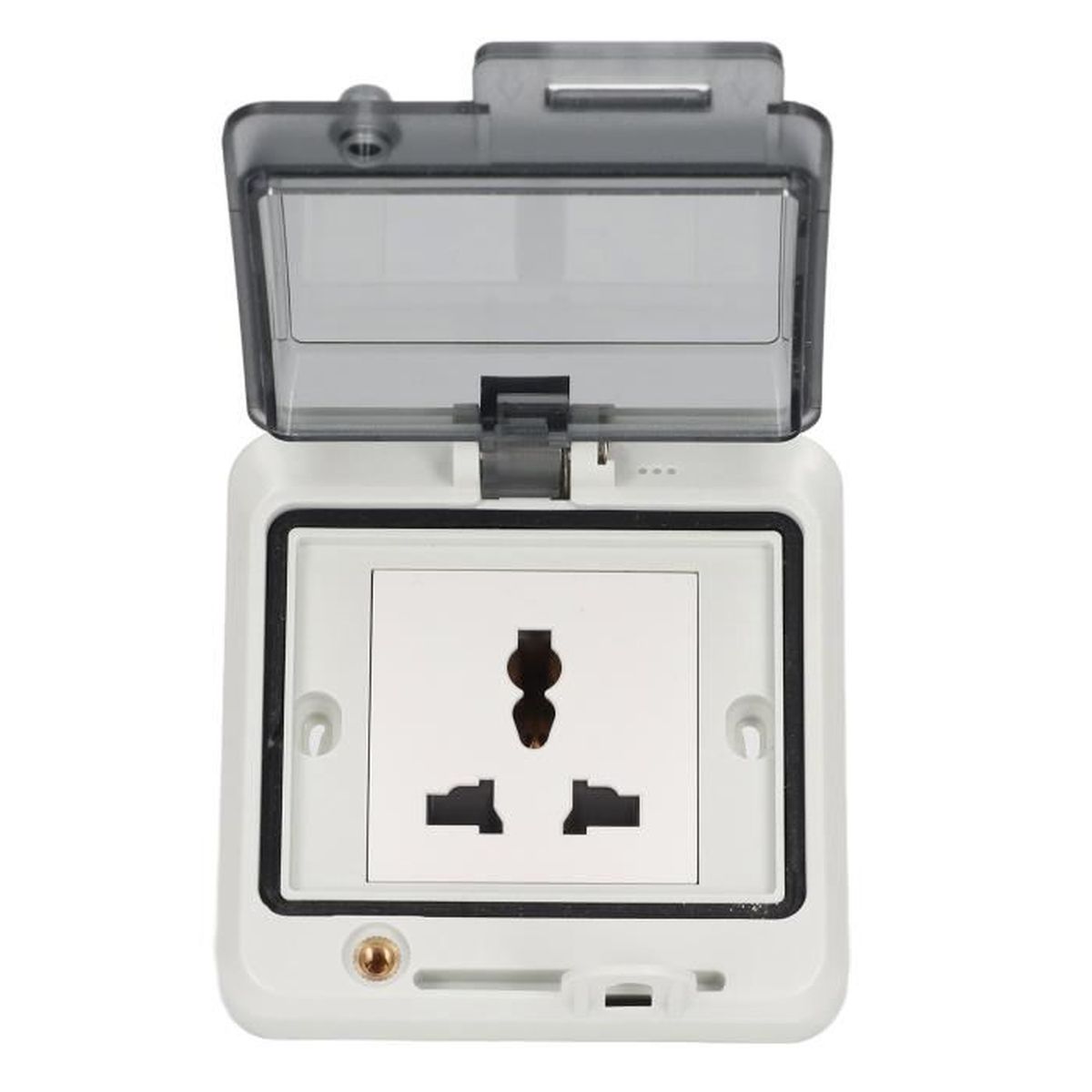 YOSOO Prise à trois trous Prise 3 trous multifonctionnelle étanche IP66 ignifuge avec coque PC