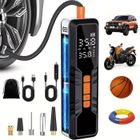 Gonfleur Pneu Voiture Sans Fil 6000mAh, BYONDSELF Gonfleur Pneus Voiture Sans Fil, 150PSI, avec Afficheur et Allume-cigare 3m