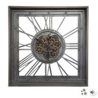 Horloge "Mécanisme" - métal 80x80 cm - Gris - Atmosphera createur d'interieur