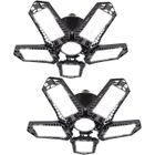 MORI YOSHIDA 5+1 Éclairage de Garage à LED 80w 8000LM Lampe de Garage Déformables Plafonniers de Garage E26/E27 Lampe de Magasin pour Atelier