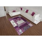Tapis salon PATCHWORK BAROQUE violet DEBONSOL - 120x170cm