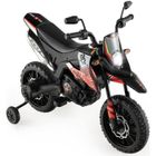 DREAMADE Moto Électrique 12V Enfant 3-8 Ans – 2 Roues Stabilisatrices
