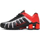 IAMS CHIEN Chaussures d'entraînement de sport homme SHOX NZ Leven 3 - Nike - Noir Rouge - Synthétique - Lacets