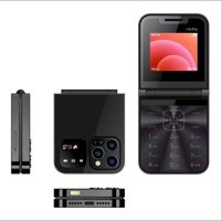 Téléphone Portable Pliable 2G Non-intelligent - AP - i15 Pro - Noir - Clapet - Appels et messages texte